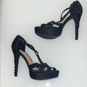Gianni Bini Elegant Black Strappy Heels